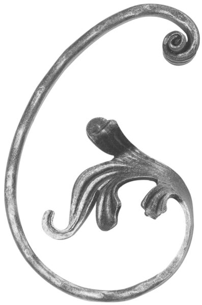 Meisterbarock C-Schnörkel 16x8mm, gehämmert,...