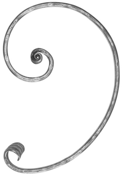 Meisterbarock C-Schnörkel 16x8mm, gehämmert, H:...