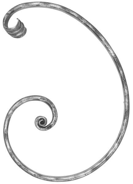 Meisterbarock C-Schnörkel 16x8mm, gehämmert, H:...