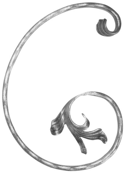 Meisterbarock C-Schnörkel 16x8mm, gehämmert,...