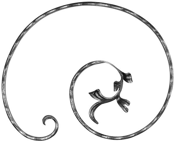 Meisterbarock C-Schnörkel 16x8mm, gehämmert,...