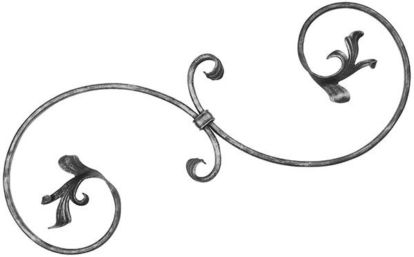 Meisterbarock S-Schnörkel 16x8mm, gehämmert,...