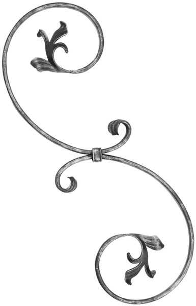 Meisterbarock S-Schnörkel 16x8mm, gehämmert,...