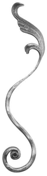 Meisterbarock Schnörkel 16x8mm, gehämmert, mit...