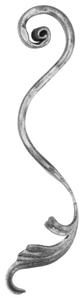 Meisterbarock Schnörkel 16x8mm, gehämmert, mit...