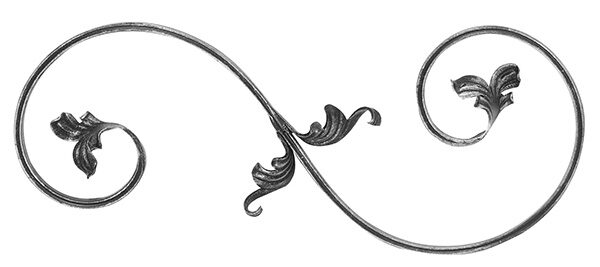 Schwerbarock Element 16x8mm, gerillt, H: 540mm, B: 220mm, RE