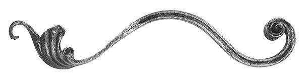 Schwerbarock Element 16x8mm, gerillt, H: 55mm, B: 265mm, LI