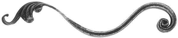 Schwerbarock Element 16x8mm, gerillt, H: 55mm, B: 265mm, RE
