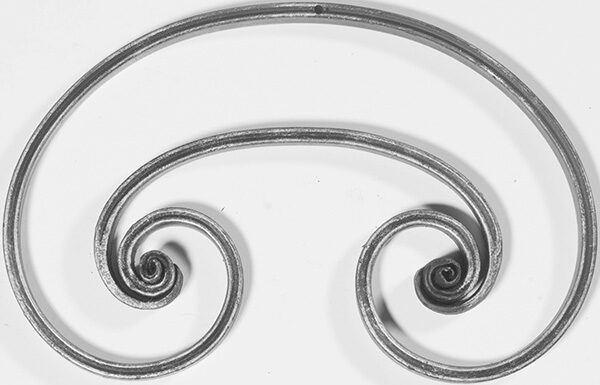 Schwerbarock C-Schnecke 16x8mm, gerillt, H: 200mm, B: 300mm