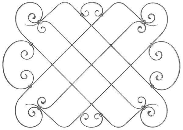Schwerbarock Mittelelement 16x8mm, gerillt, H: 1300mm, B:...