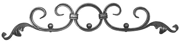 Schwerbarock Element 16x8mm, gerillt, mit Blatt, H: 80mm,...