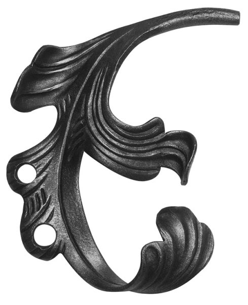 Ländliches Barock Blatt, Ansatz 12mm, H: 140mm, B:...