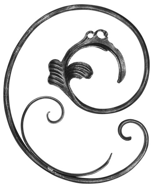 Ländliches Barock Element 12mm, gehämmert, H:...