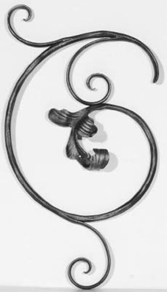 Ländliches Barock Element 12mm, gehämmert, H:...