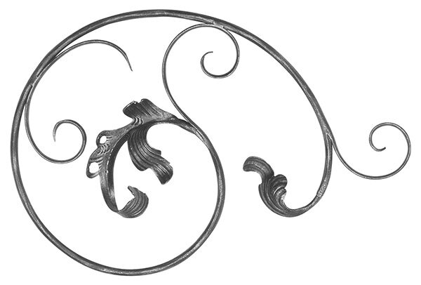 Ländliches Barock Element 12mm, gehämmert, H:...