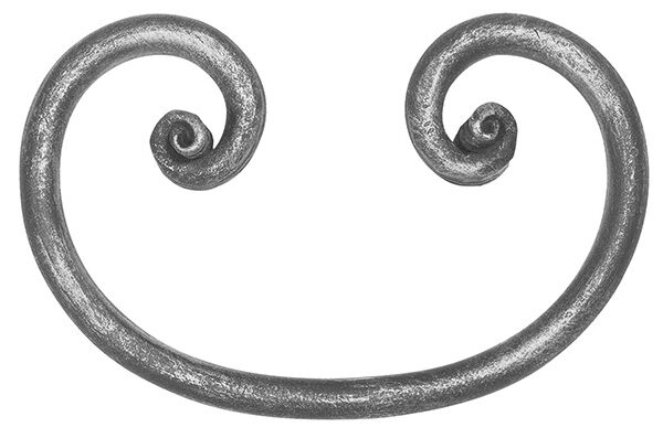 Barock C-Schnecke 12mm, glatt, H: 110mm, B: 170mm
