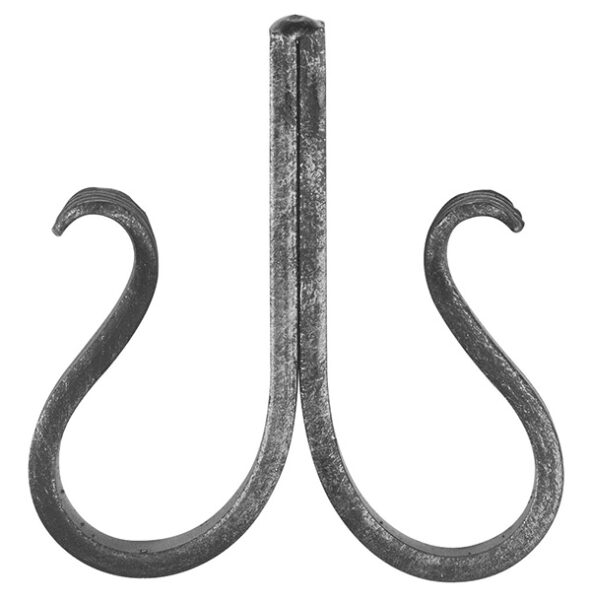 Zierelement, Ansatz 2x 12x6mm, H: 120mm, B: 115mm, glatt