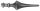 Zaunspitze, Ansatz 25x25mm, H: 290mm, B: 75mm
