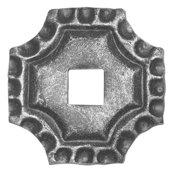 Bodenrosette 5mm, 75x75mm, Lochung 16,5x16,5mm