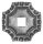 Bodenrosette 5mm, 75x75mm, Lochung 16,5x16,5mm