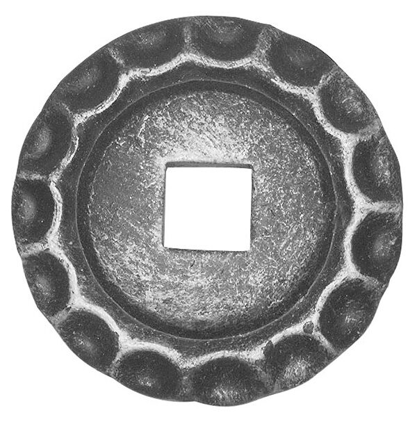 Bodenrosette 5mm, 75x75mm, Lochung 16,5x16,5mm