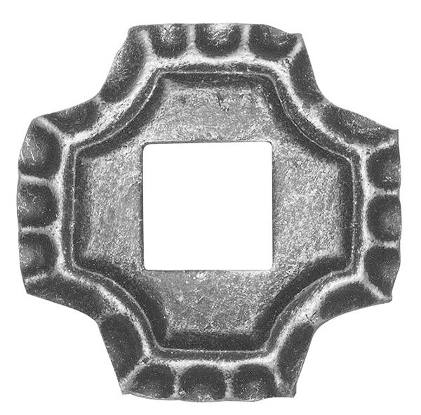 Bodenrosette 5mm, 75x75mm, Lochung 25,5x25,5mm