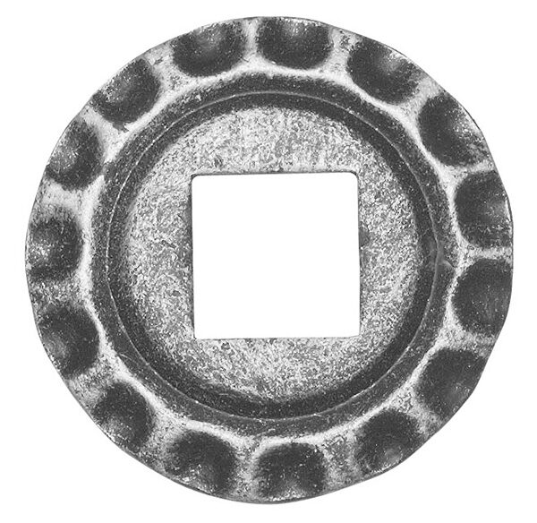 Bodenrosette 5mm, Ø 75mm, Lochung 25,5x25,5mm