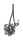 Weintraube, Ansatz Ø 6mm, Ø Traube 50mm, H: Traube 70mm, mit Rebe