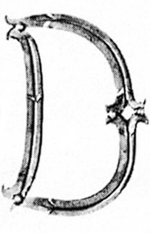 Buchstabe groß 12x5mm, Höhe 180mm, Breite 100mm