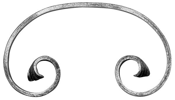 C-Schnecke 12x5mm: glatt, H: 115mm, B: 200mm