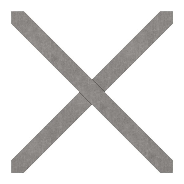 Kreuz 12x12mm, glatt, H: 108mm, B: 108mm
