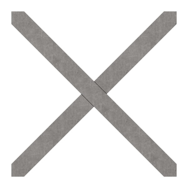 Kreuz 12x12mm, glatt, H: 110mm, B: 110mm