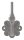 Handlaufträger mit Ronde 93mm, flach, Bügel Ø14mm