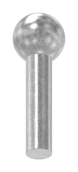 Kugelkopfbolzen glatt, Kugel 10mm, SchaftØ 5mm, Schaftlänge: 20mm