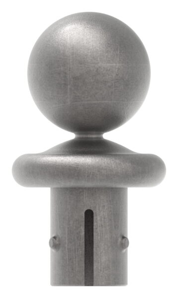 Kugelrohrknopf Eisen für 33,7mm, für max. Wandstärke 3,5mm, Kugel  Ø 40mm