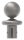 Kugelrohrknopf Eisen für 33,7mm, für max. Wandstärke 3,5mm, Kugel  Ø 40mm