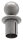 Kugelrohrknopf Eisen für 48,3mm, für max. Wandstärke 3,5mm, Kugel  Ø 50mm