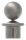 Kugelrohrknopf Eisen für 60,3mm, für max. Wandstärke 3,5mm, Kugel  Ø 60mm