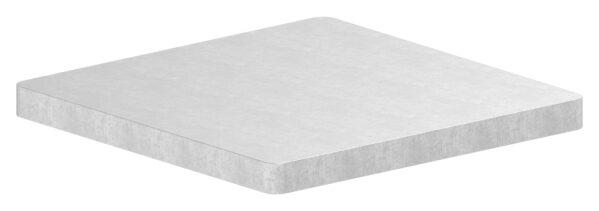Flachkappe zum Aufschweißen für Quadratrohr 50x50mm, Stahl roh