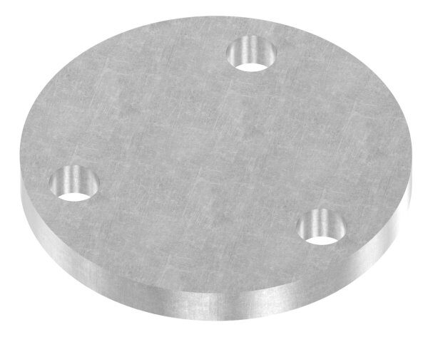 Ankerplatte 100x10mm, 3 Befestigungsbohrungen Ø 13mm, S235JR
