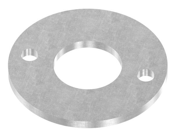 Ankerplatte 100x6mm, 2 Befestigungsbohrungen Ø 11mm, 1 Mittelbohrung Ø 43mm, S235JR