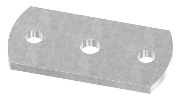 Ankerplatte 100x50x6mm, 2 Befestigungsbohrungen 11mm, 1 Bohrung 12,5mm, S235JR