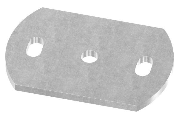 Ankerplatte 120x80x6mm, 2 Befestigungsbohrungen 11x20mm, 1 Bohrung 12,5mm, S235JR