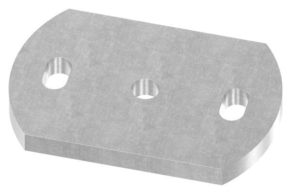 Ankerplatte 120x80x10mm, 2 Befestigungsbohrungen 11x20mm, 1 Bohrung 12,5mm, gelasert, S235JR