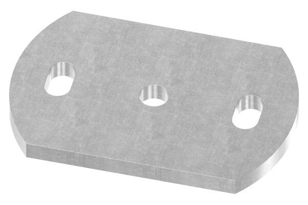 Ankerplatte 120x80x8mm, 2 Befestigungsbohrungen 11x20mm, 1 Bohrung 12,5mm, S235JR