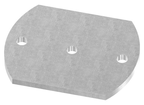 Ankerplatte 150x120x8mm, 2 Befestigungsbohrungen 13mm, 1 Bohrung 12,5mm, S235JR