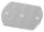 Ankerplatte 150x120x8mm, 2 Befestigungsbohrungen 13mm, 1 Bohrung 12,5mm, S235JR