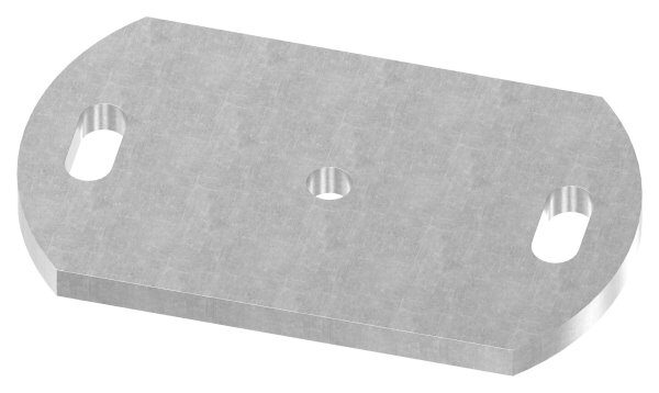 Ankerplatte 170x100x10mm, 2 Befestigungsbohrungen 13x30mm, 1 Bohrung 12,5mm, gelasert, S235JR