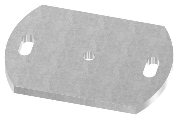 Ankerplatte 170x120x10mm, 2 Befestigungsbohrungen 13x30mm, 1 Bohrung 12,5mm, gelasert, S235JR