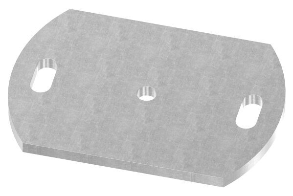 Ankerplatte 170x120x8mm, 2 Befestigungsbohrungen 13x30mm, 1 Bohrung 12,5mm, S235JR